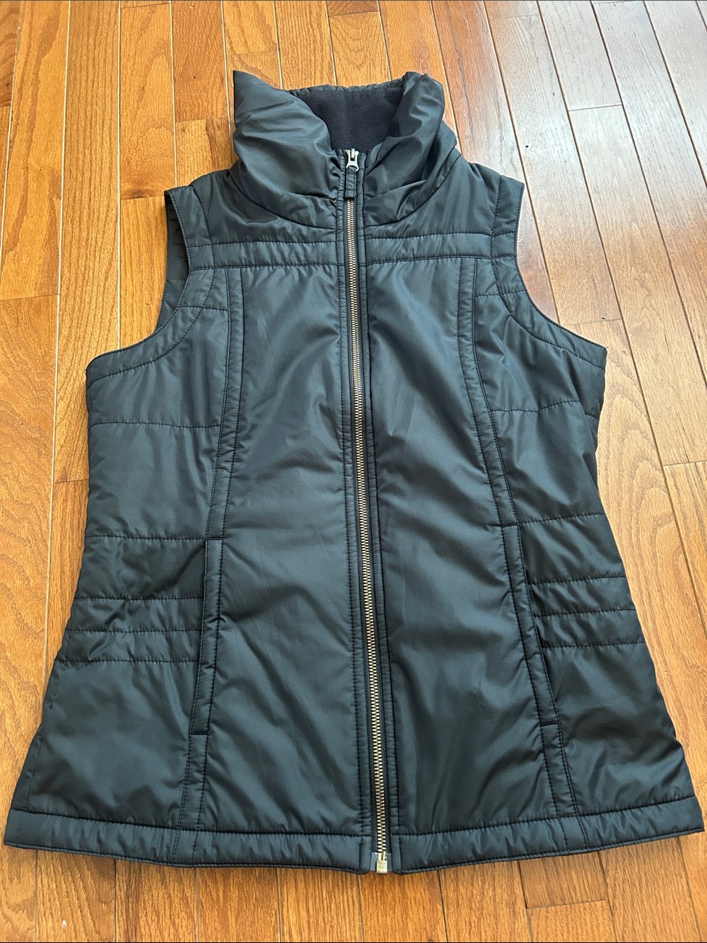 Columbia Women's Black Quilted Fleece-Lined Zip Vest